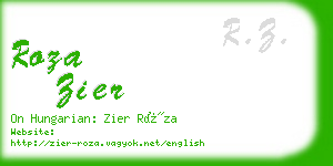 roza zier business card